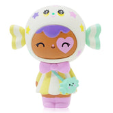 The Candy Button Vinyl Figurine Doll by Momiji has a removable base that reveals a secret wishing paper. Write your wish and let her take care of it. Good things are coming!  Momiji is a Japanese sensation, especially among collectors, and it’s easy to see why. This vinyl figurine, colorful and kind, brings much encouragement to anyone glancing in her direction. Each Momiji doll is made with a secret compartment for holding special messages within.